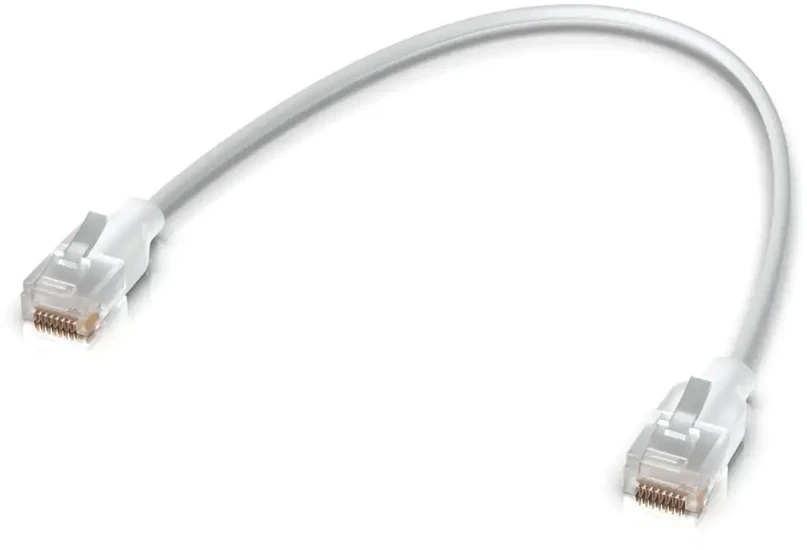 Tinklo Kabelis - Ubiquiti 0,15 m Cat6, Permatomas, Balta