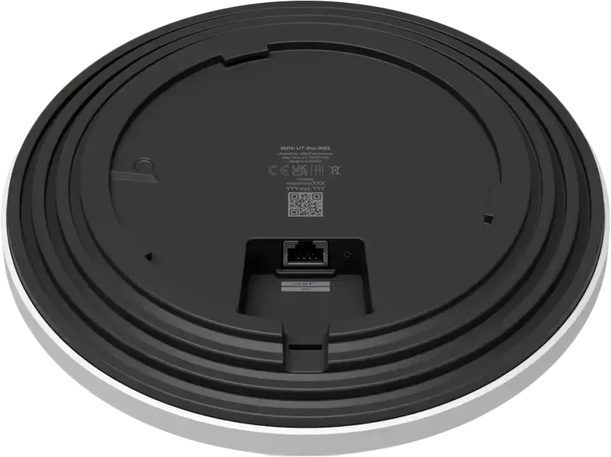 Maršrutizatorius UBIQUITI U7 PRO XGS CEILING-MOUNTED 8-STREAM WIFI 7 AP WITH DEDICATED SPECTRAL SCANNING Radijas AND 10/5/2.5/1 GBE SUPPORT