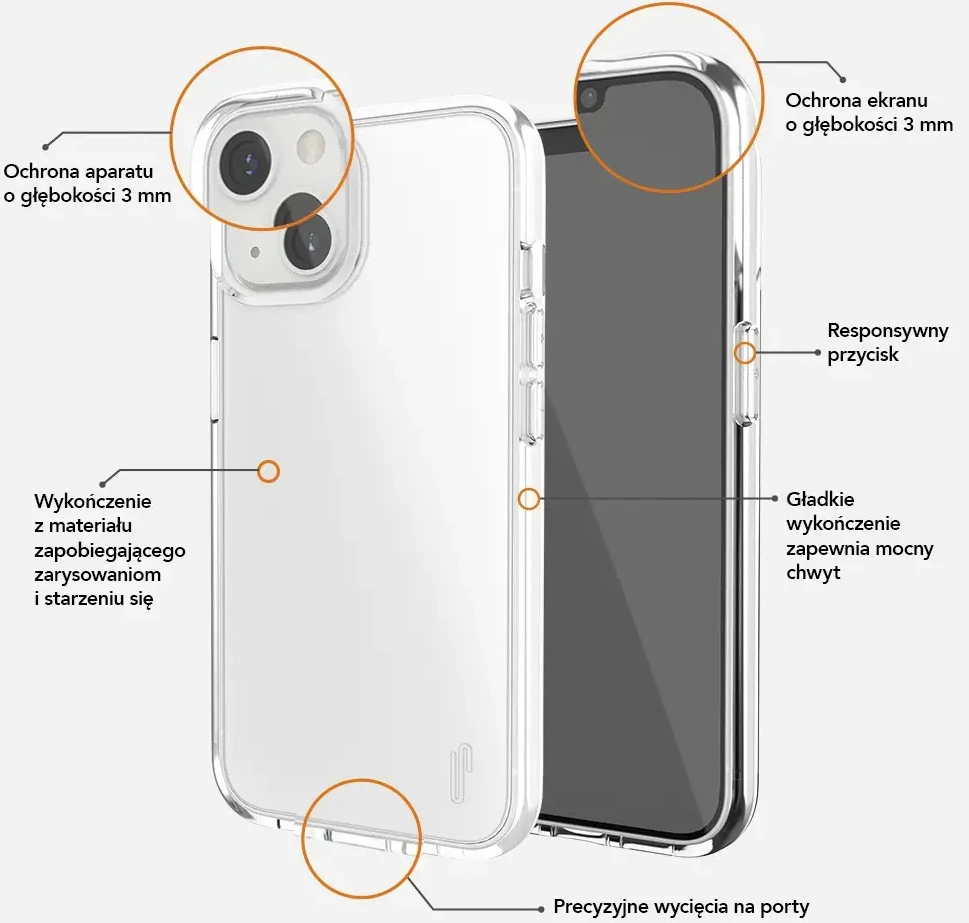 Ugly Rubber Pure Apple iPhone 15 Plus 6,7" dėklas telefonui skaidrus