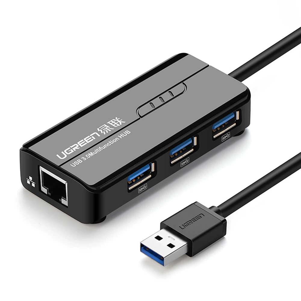 Ugreen USB 3.0 šakotuvas su tinklo jungtimi