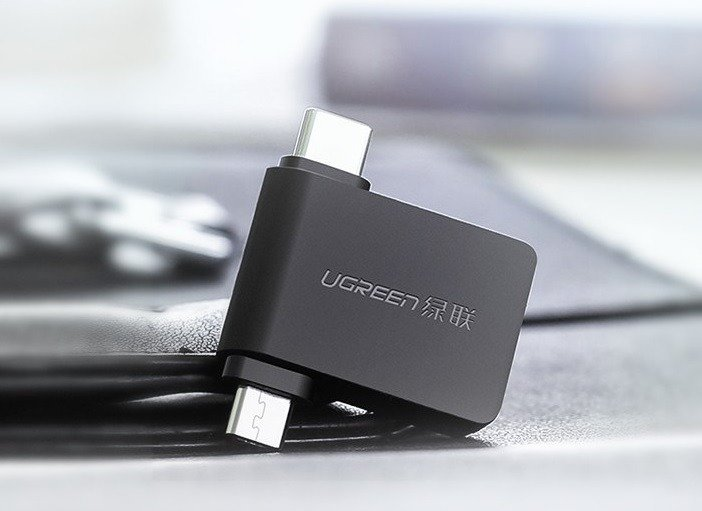 UGREEN 2in1 adapteris OTG USB-A 3.0 – USB-C ir microUSB juodas