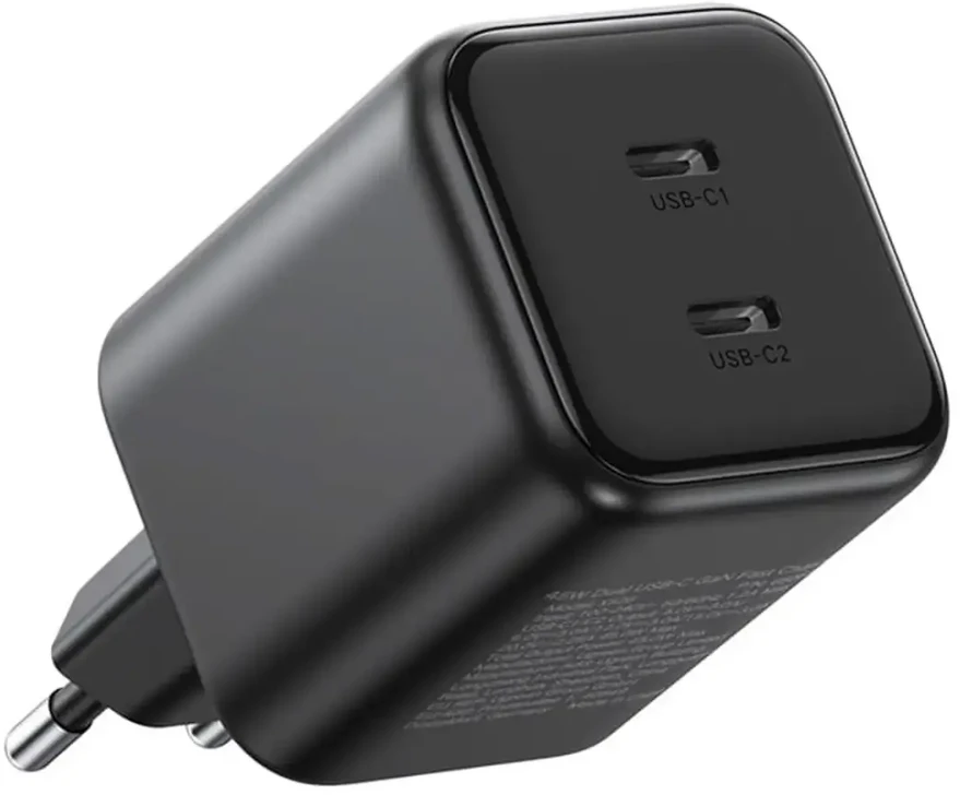 Įkroviklis Ugreen GaN 45W 2xUSB-C - juoda