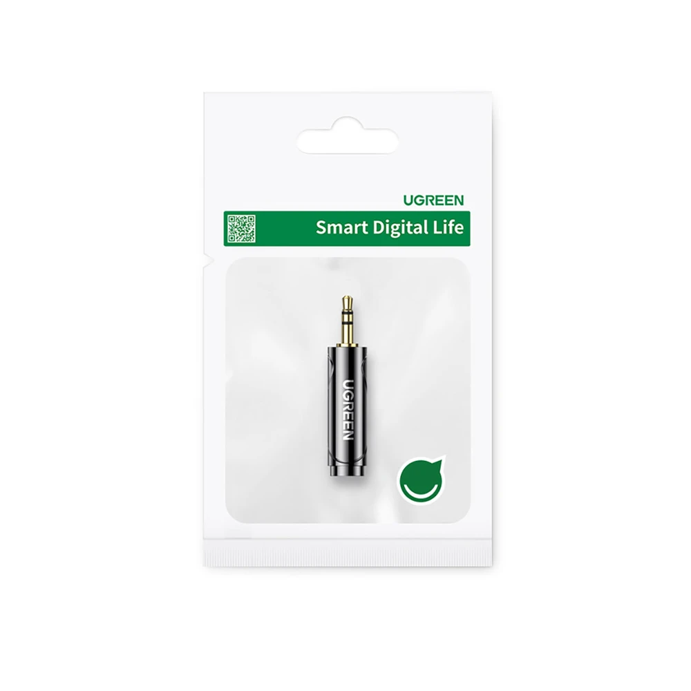 UGREEN adapteris / adapteris 3.5 mm-es lizdas-ről 6.5 / 6.35 mm-es mini jack-re (szürke)