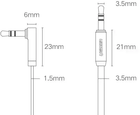 Ugreen AUX garso kabelis 3,5 mm 2 m juodas (90)