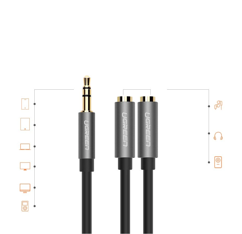 UGREEN AUX garso skirstytuvas 3.5mm 0.2m