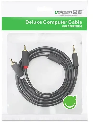 UGREEN AV102 kabelis 2x RCA (Cinch) AUX 3.5mm 0.25m