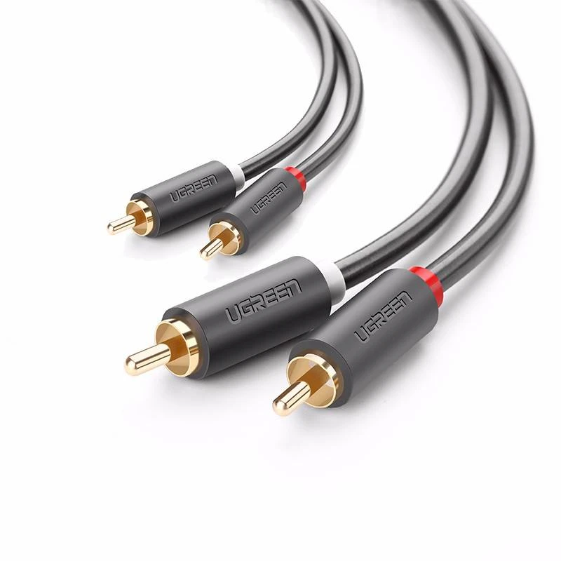 UGREEN 2x RCA į 2x RCA garso kabelis su paauksuotomis jungtimis