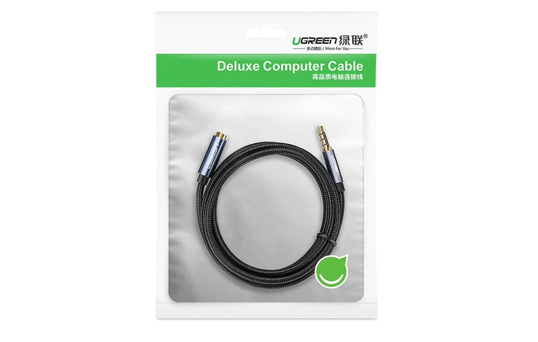 UGREEN AUX kabelio prailginimas į mini 3.5mm 2m - Juodas