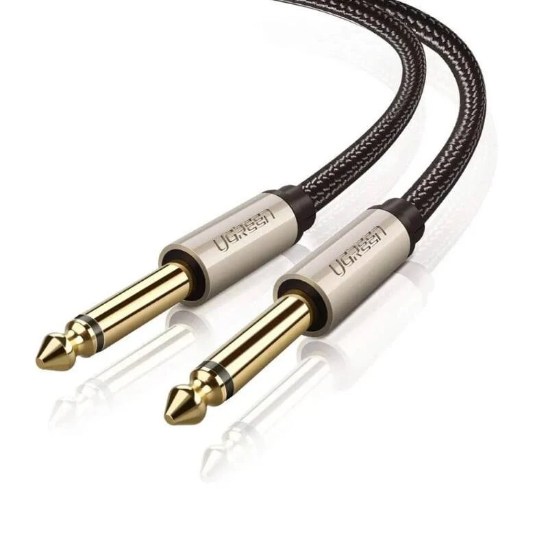 UGREEN 6.35mm TS garso kabelis su auksinėmis jungtimis