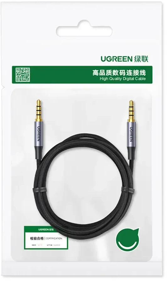 Ugreen AV183 20785 kabelis 3.5mm mini jack / 3.5mm mini jack 3m – pilkos spalvos