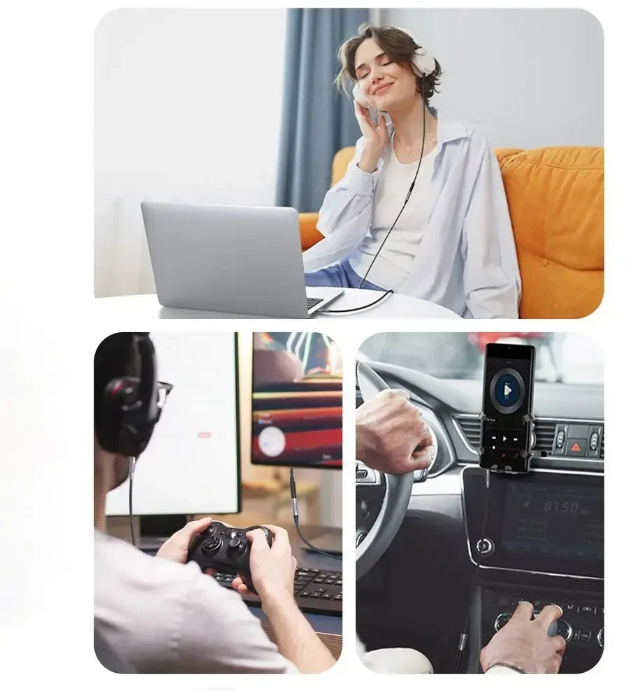 UGREEN AV190 AUX lizdo garso ilgintuvas 3.5mm 2m
