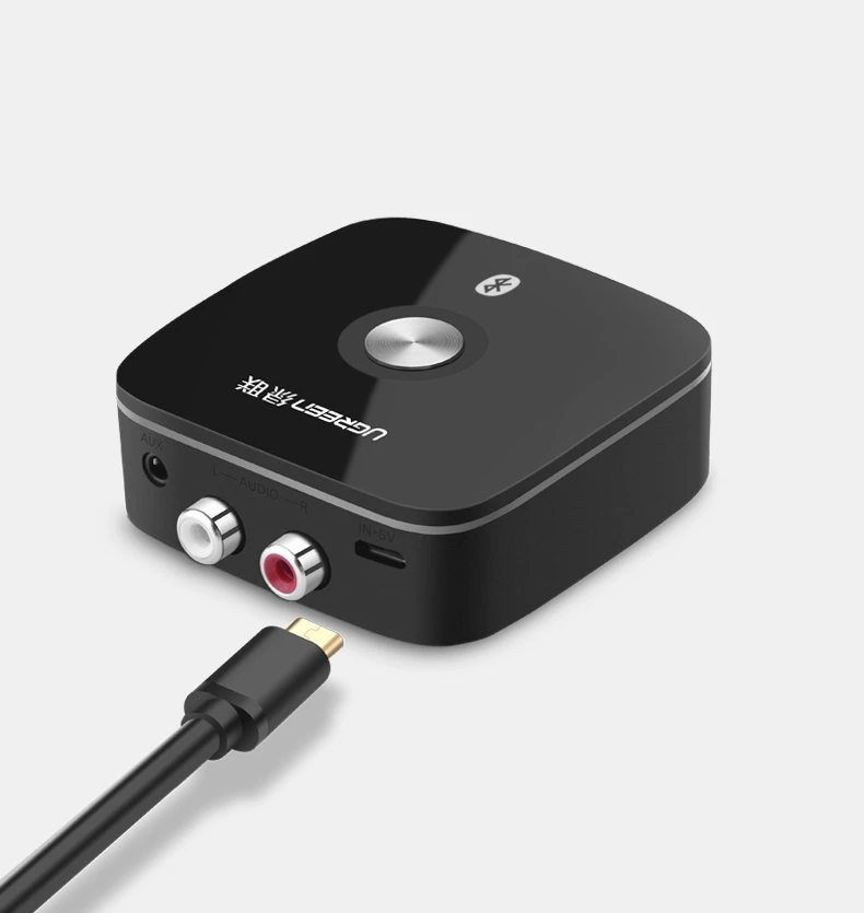 Ugreen Bluetooth 5.0 imtuvo adapteris 2x RCA 3.5mm lizdas aptX juodas