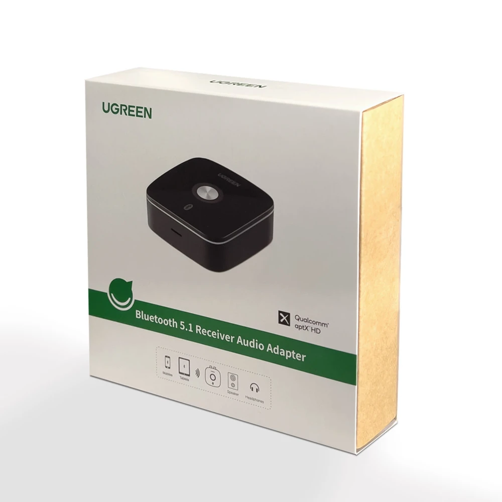 Ugreen Bluetooth 5.0 imtuvo adapteris 2x RCA 3.5mm lizdas aptX juodas