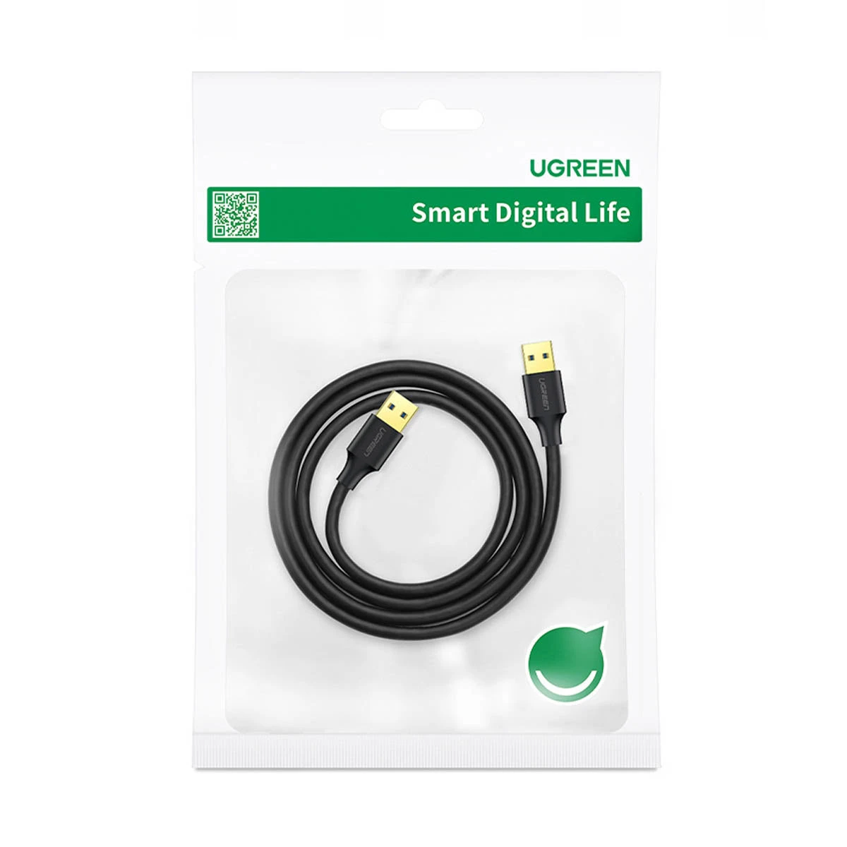 USB 3.0 AA kabelis UGREEN 0.5 m (juodas)