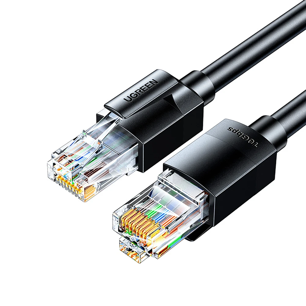 Ugreen Cat6A UTP 2m Ethernet kabelis - Juodas