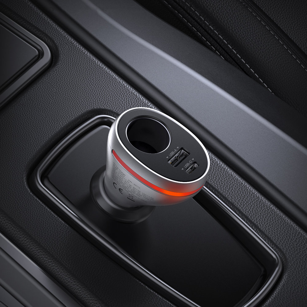 Automobilinis telefonų kroviklis UGREEN CD204, USB, USB-C, 84 W