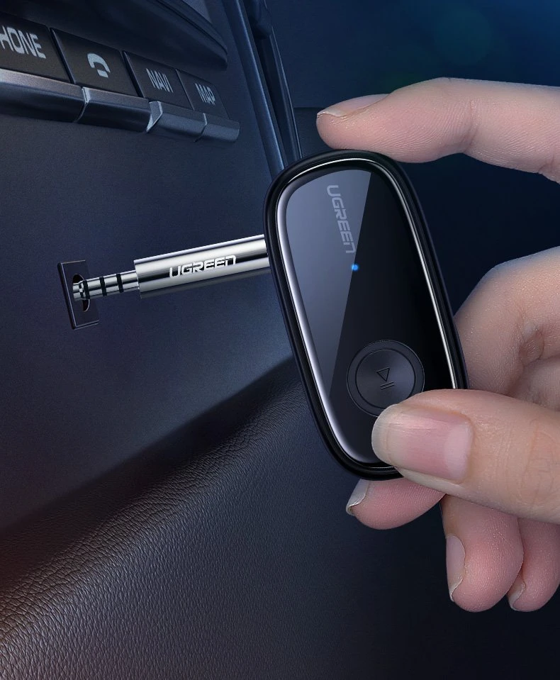UGREEN CM279 Bluetooth 5.0 siųstuvas AUX aptX juodas