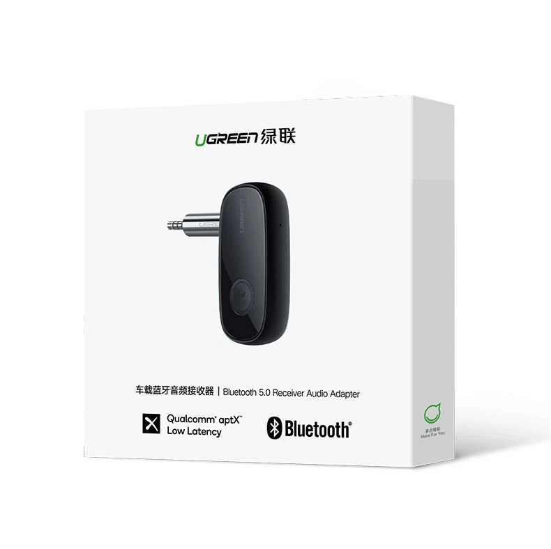 UGREEN CM279 Bluetooth 5.0 siųstuvas AUX aptX juodas