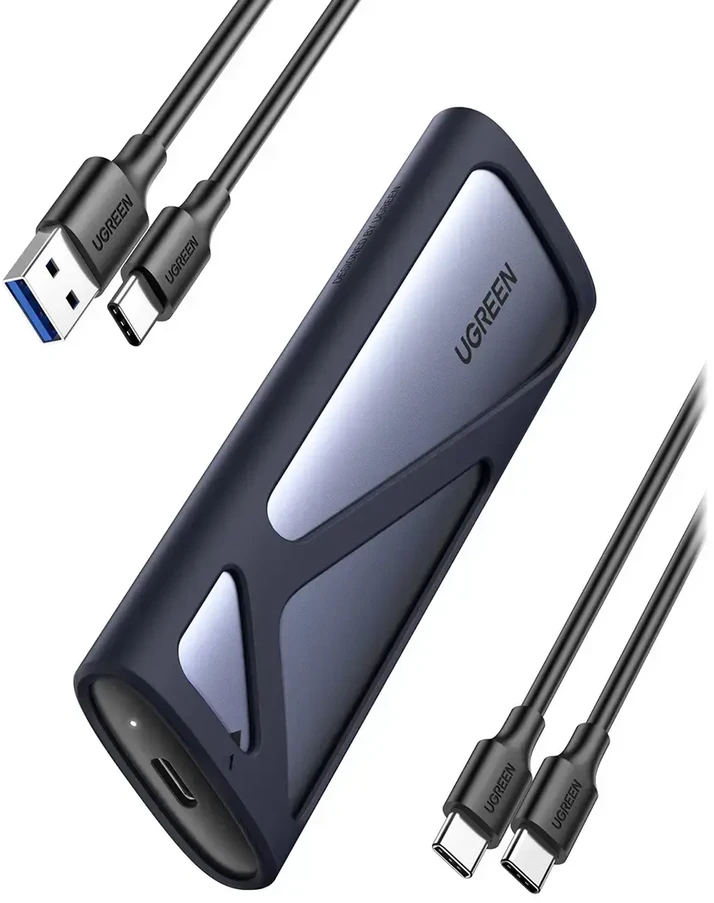 Korpusas UGREEN CM400 M.2 SSD, NVMe, SATA, 10 Gbps, USB-C (pilka)
