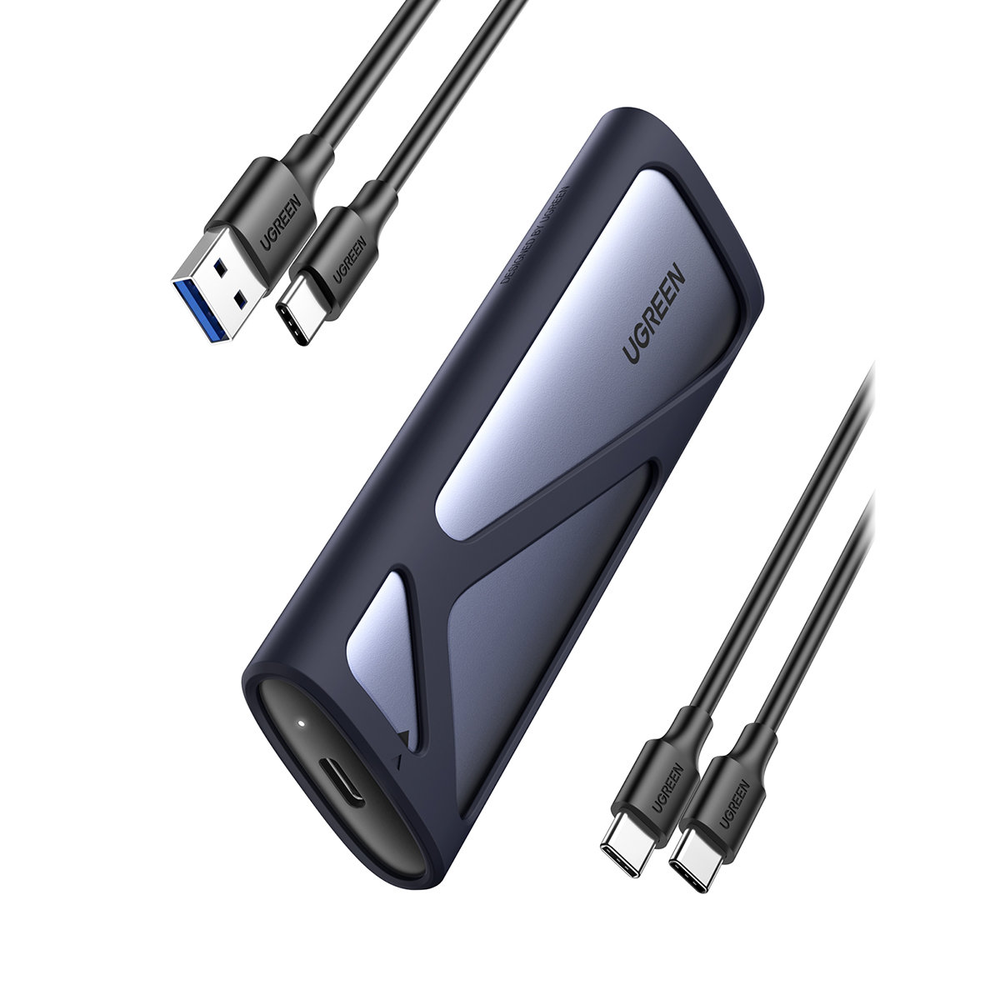 UGREEN CM400 M.2 SSD namas, NVMe, SATA, 10 Gbps, USB-C (šürke)