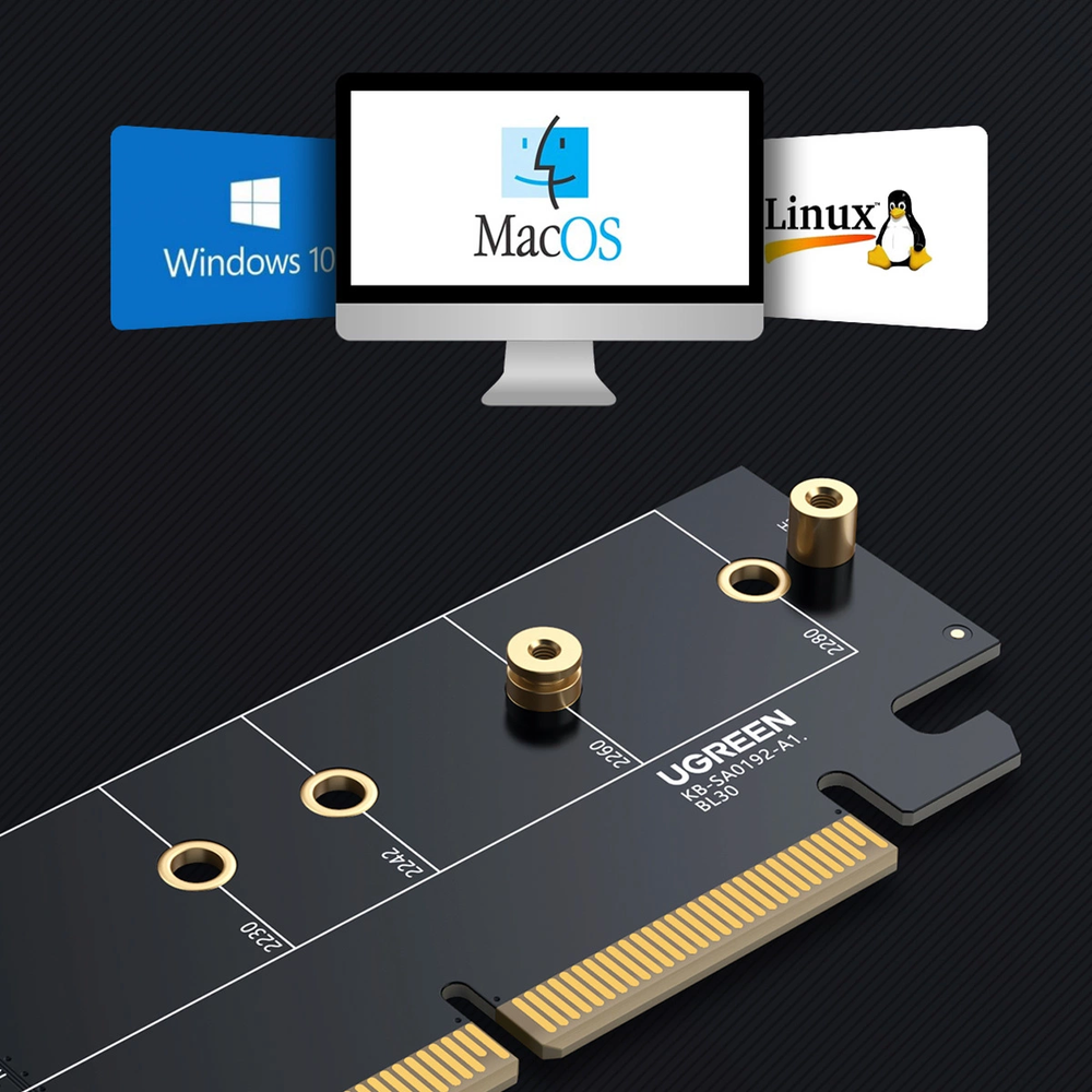 UGREEN PCIe 4.0 x16 į M.2 NVMe adapteris