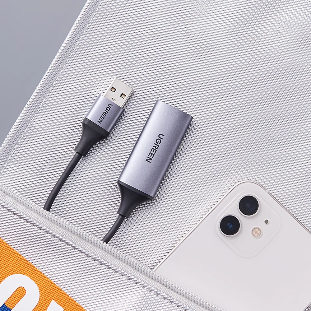 Ugreen CM489 40189 HDMI Adapteris (Female) - USB-A / USB-C (Male) - pilkos spalvos
