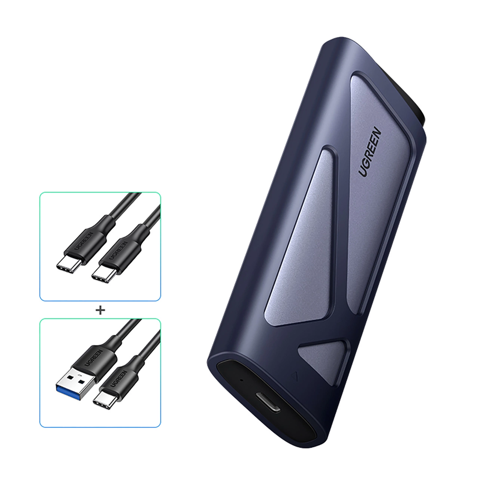 Ugreen CM767 M.2 NVMe/SATA SSD Disk Dėklas - sidabro spalvos