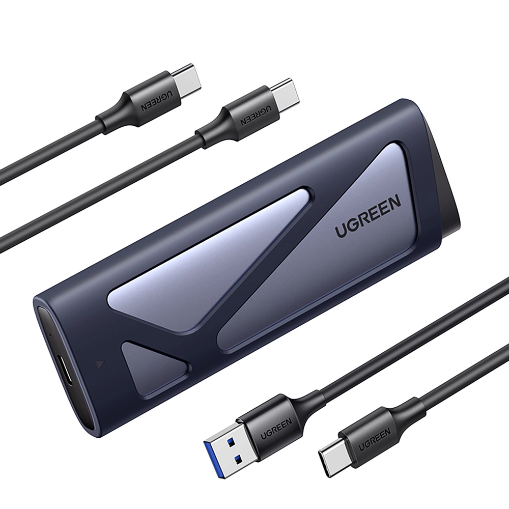 Ugreen CM767 M.2 NVMe/SATA SSD Disk Dėklas - sidabro spalvos