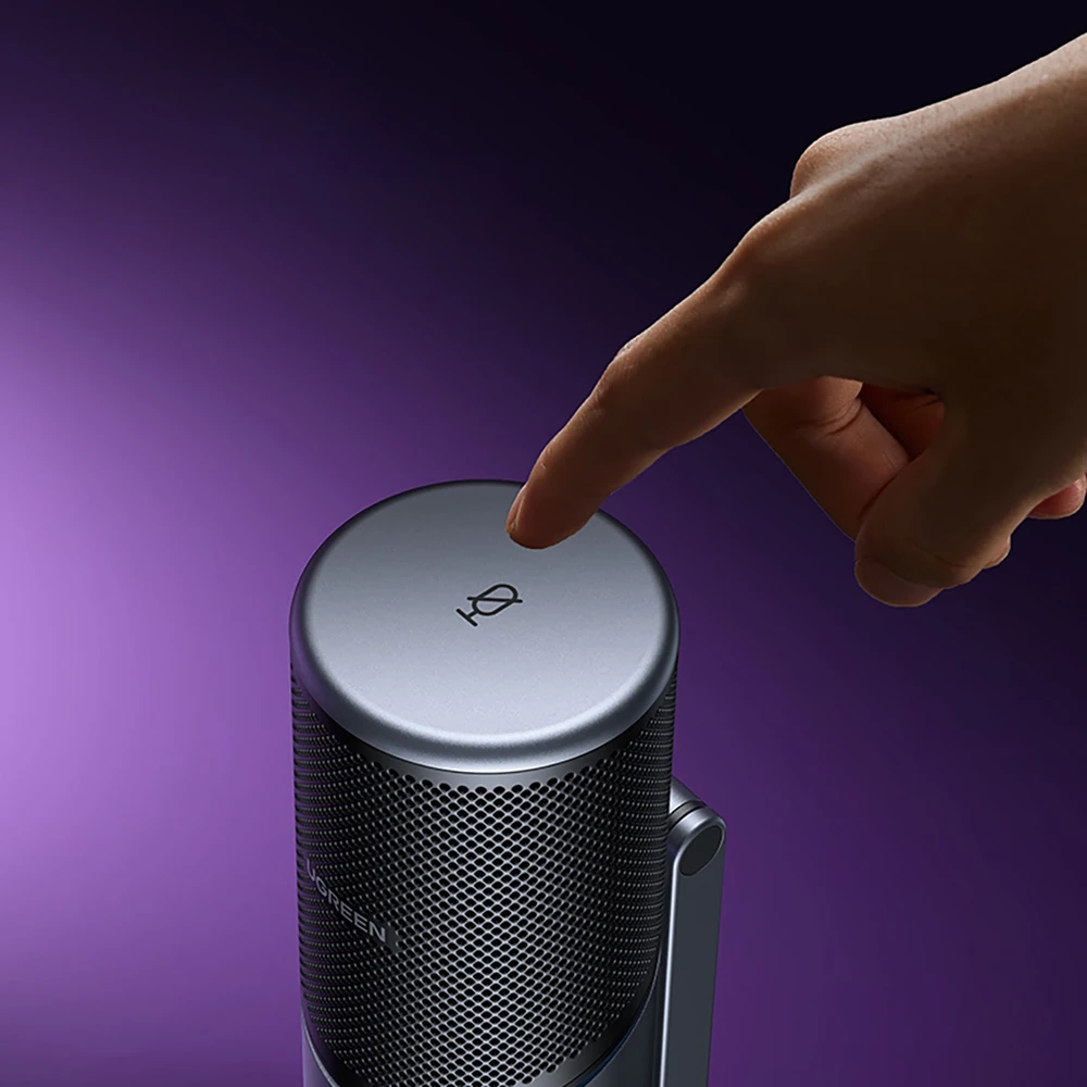 Ugreen Stalinis USB-C mikrofonas 24bit/96kHz su RGB apšvietimu