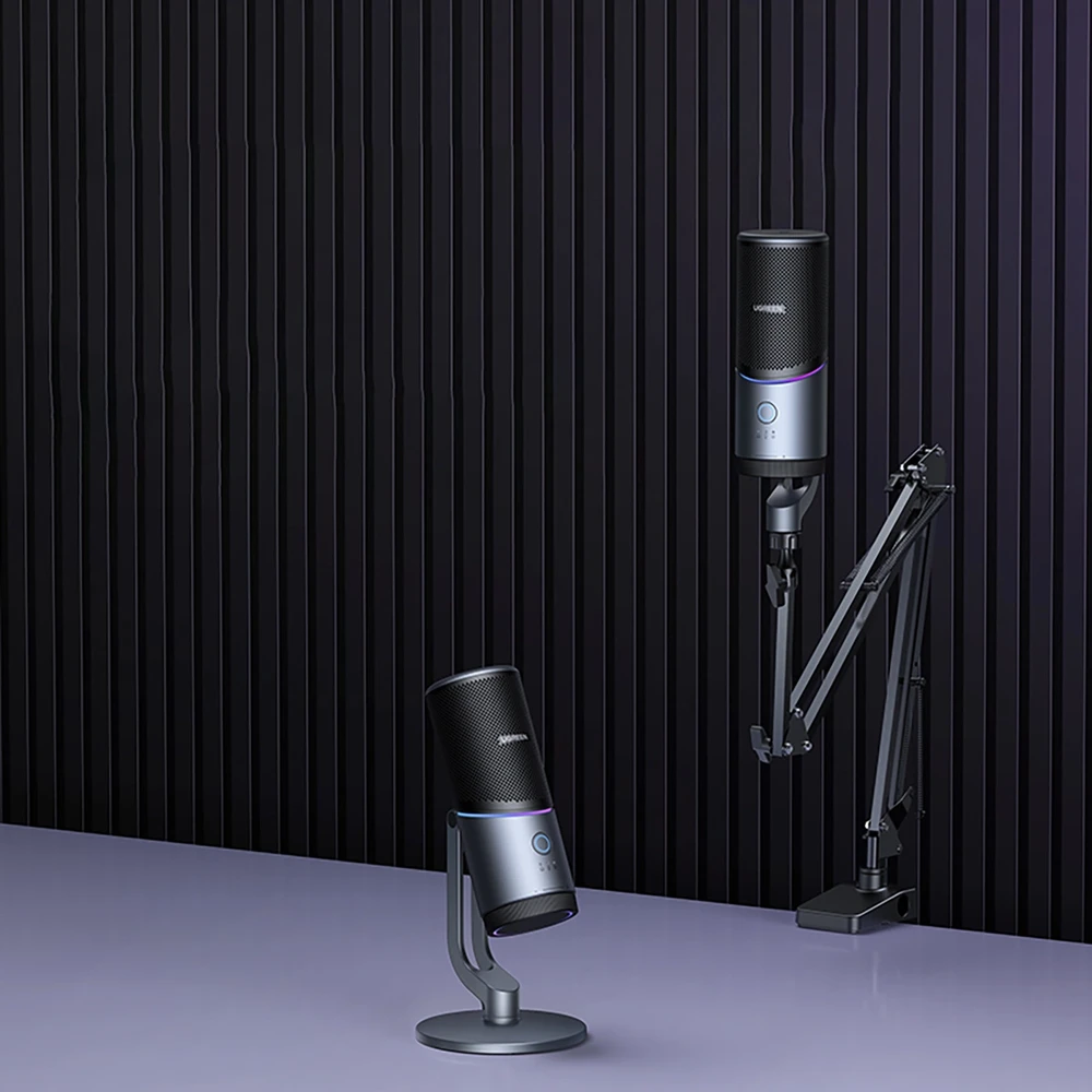 Ugreen Stalinis USB-C mikrofonas 24bit/96kHz su RGB apšvietimu
