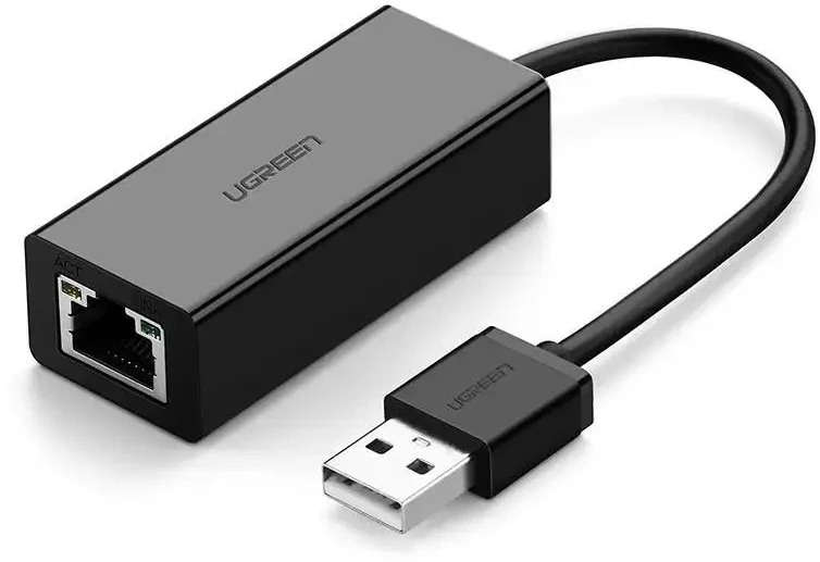 Ugreen Tinklo adapteris USB-A 2.0 - RJ45 10/100 Mbit/s, juodas