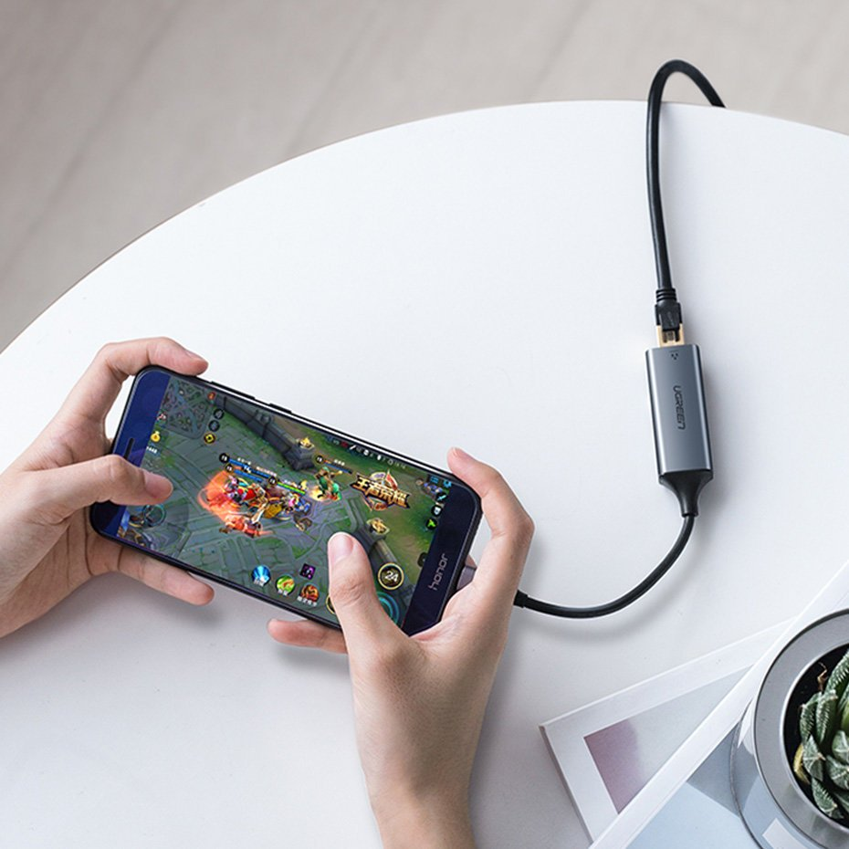UGREEN adapteris su USB-C - RJ45 jungtimis, Gigabit Ethernet