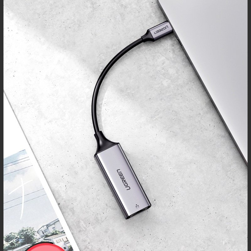 UGREEN adapteris su USB-C - RJ45 jungtimis, Gigabit Ethernet