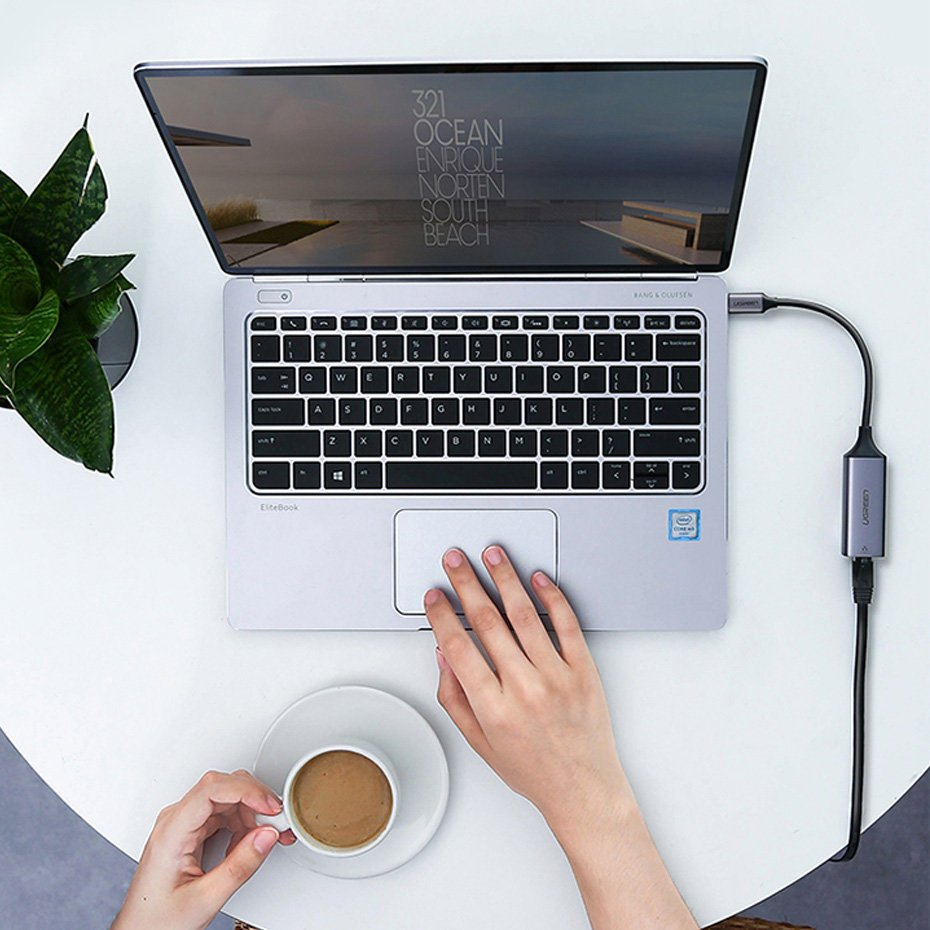 UGREEN adapteris su USB-C - RJ45 jungtimis, Gigabit Ethernet