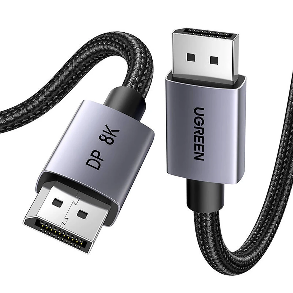 Ugreen DisplayPort 1.4 kabelio antgaliai su DP 8K žymėjimu