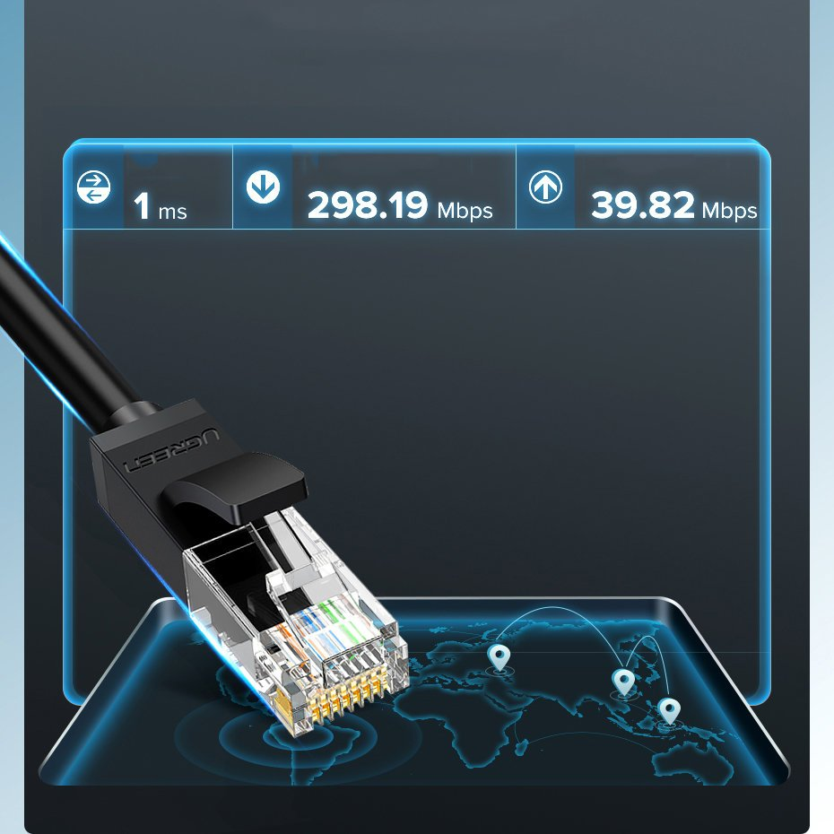 UGREEN NW102 Ethernet RJ45 suapvalintas tinklo kabelis Cat.6 UTP 1m