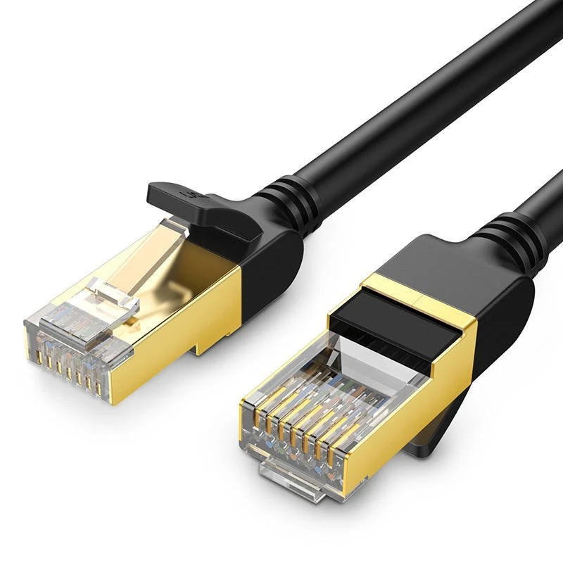 UGREEN Ethernet RJ45 tinklo kabelis Cat.7 STP 0.5m - Juodas