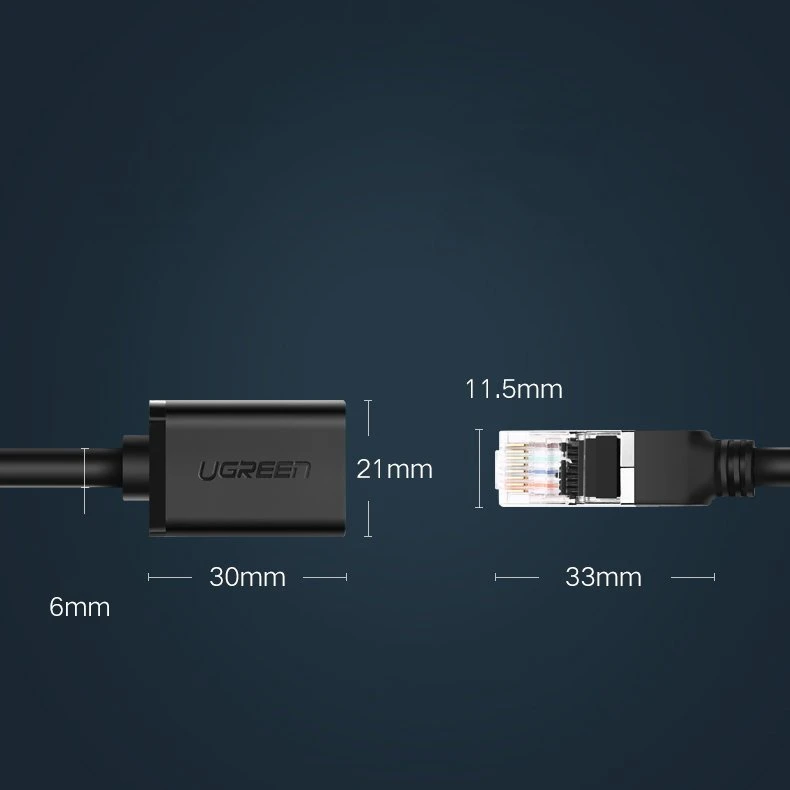 UGREEN Cat 6 FTP Ethernet RJ45 prailginimas PatchCords 5m