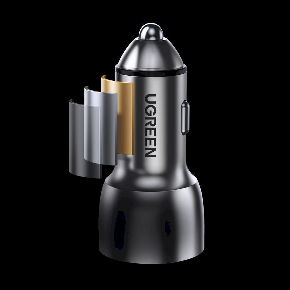Automobilinis įkroviklis Ugreen CD213 USB-C/USB-A 36W pilkas