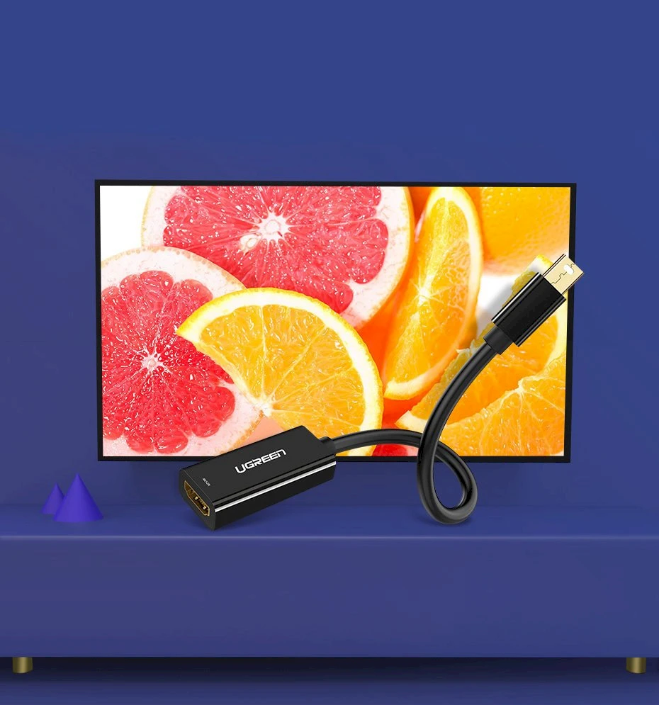 Ugreen MD112 10460 mini DisplayPort (vyriškas) / HDMI (moteriškas) FHD 1080p adapteris - baltas