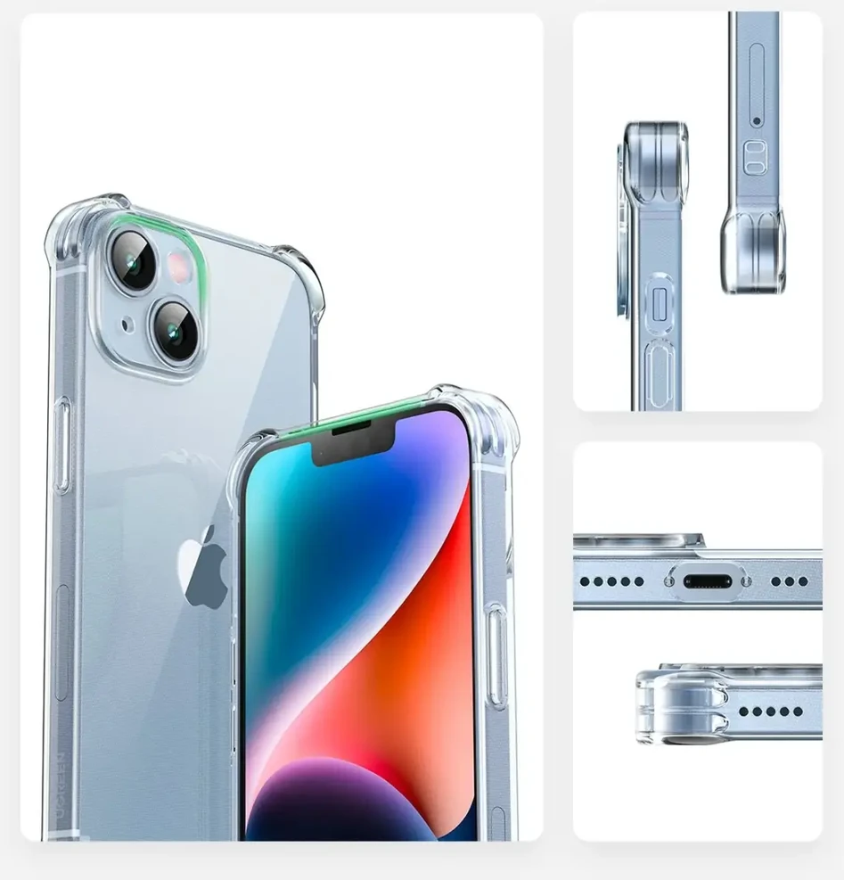 Ugreen Gel Bright Cushion apsauginis dėklas, skirtas iPhone 14 Plus Transparent (LP602)