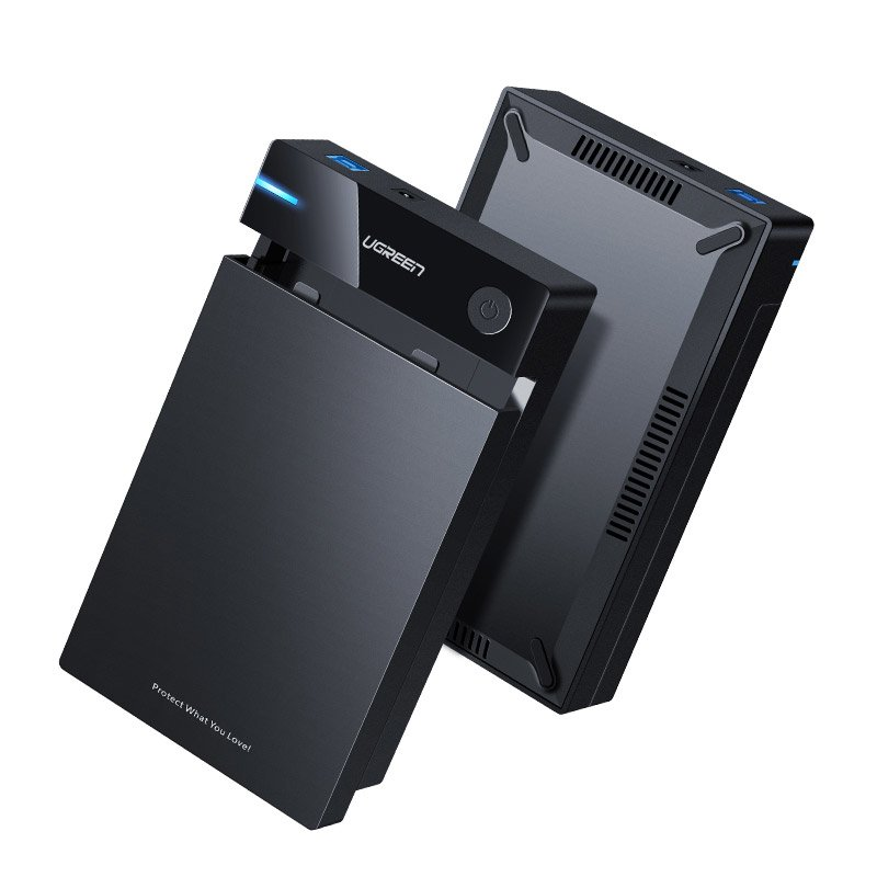 UGREEN nešiojamas išorinis HDD korpusas 3.5" / 2.5" SATA SSD/HDD, USB 3.0, SATA III, UASP, 5 Gb/s (50422)
