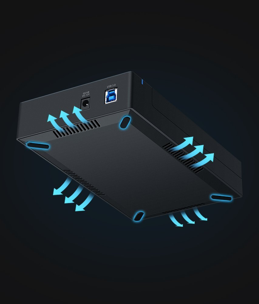 UGREEN nešiojamas išorinis HDD korpusas 3.5" / 2.5" SATA SSD/HDD, USB 3.0, SATA III, UASP, 5 Gb/s (50422)