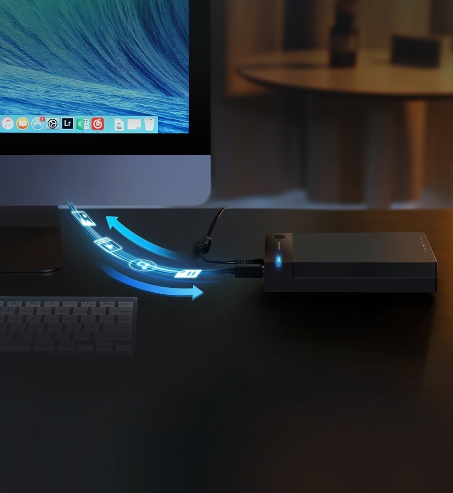UGREEN nešiojamas išorinis HDD korpusas 3.5" / 2.5" SATA SSD/HDD, USB 3.0, SATA III, UASP, 5 Gb/s (50422)