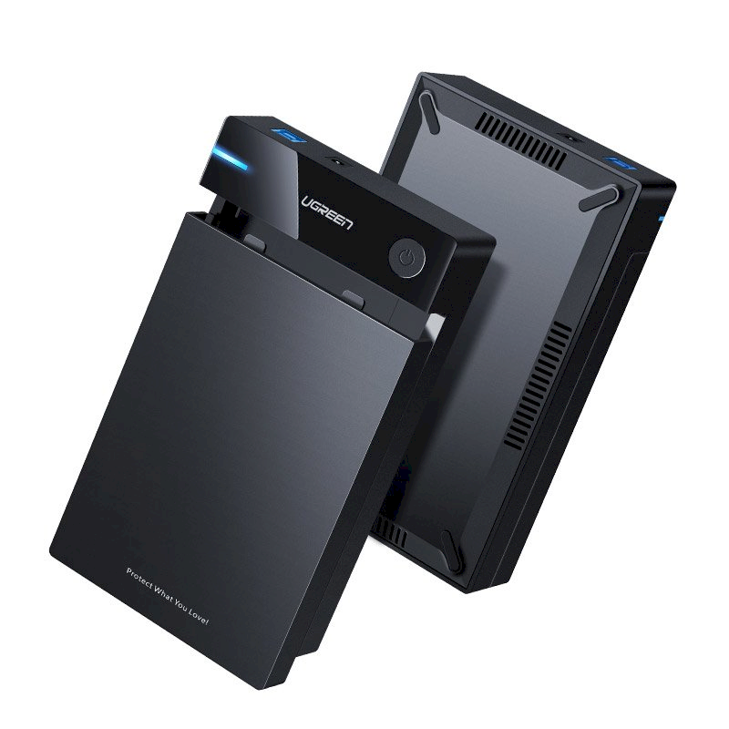 UGREEN nešiojamas išorinis HDD korpusas 3.5" / 2.5" SATA SSD/HDD, USB 3.0, SATA III, UASP, 5 Gb/s (50422)