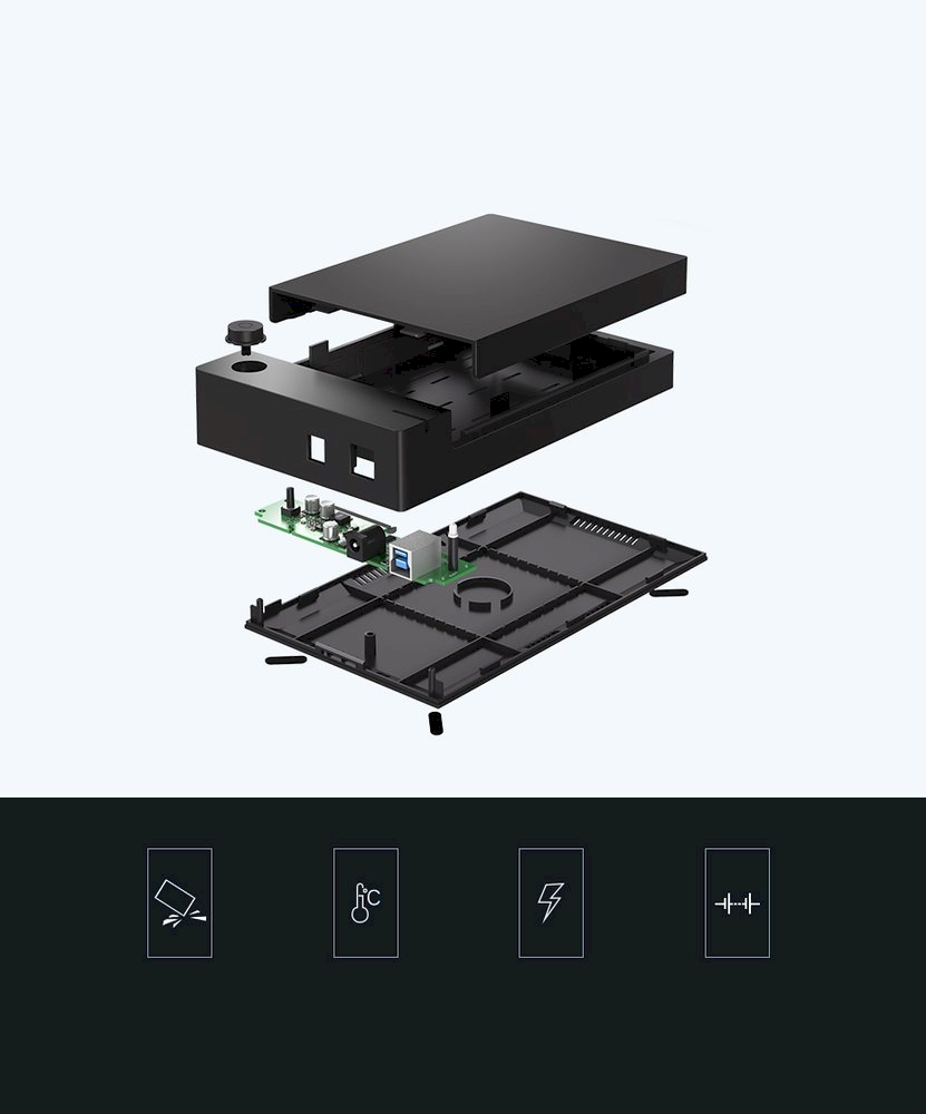UGREEN nešiojamas išorinis HDD korpusas 3.5" / 2.5" SATA SSD/HDD, USB 3.0, SATA III, UASP, 5 Gb/s (50422)