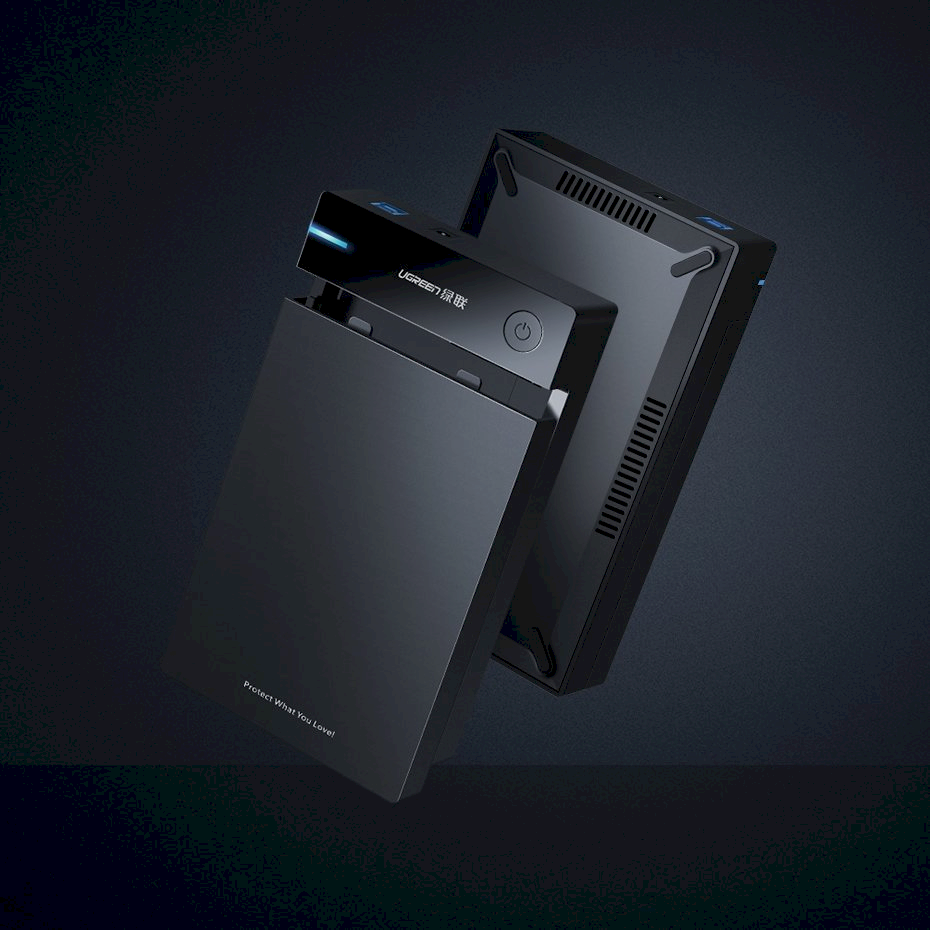 UGREEN nešiojamas išorinis HDD korpusas 3.5" / 2.5" SATA SSD/HDD, USB 3.0, SATA III, UASP, 5 Gb/s (50422)