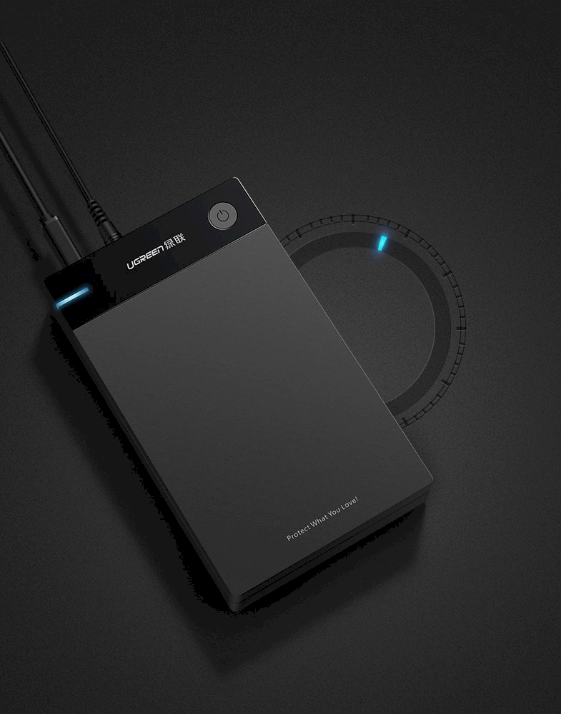 UGREEN nešiojamas išorinis HDD korpusas 3.5" / 2.5" SATA SSD/HDD, USB 3.0, SATA III, UASP, 5 Gb/s (50422)
