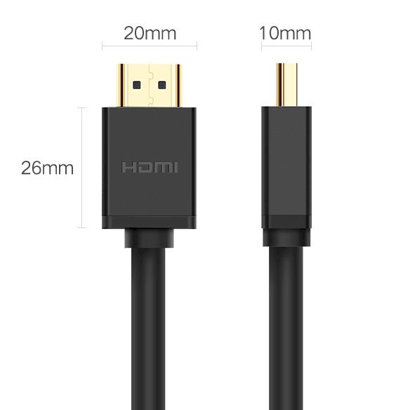 Kabelis Ugreen HD104 HDMI to HDMI 1.0m juodas