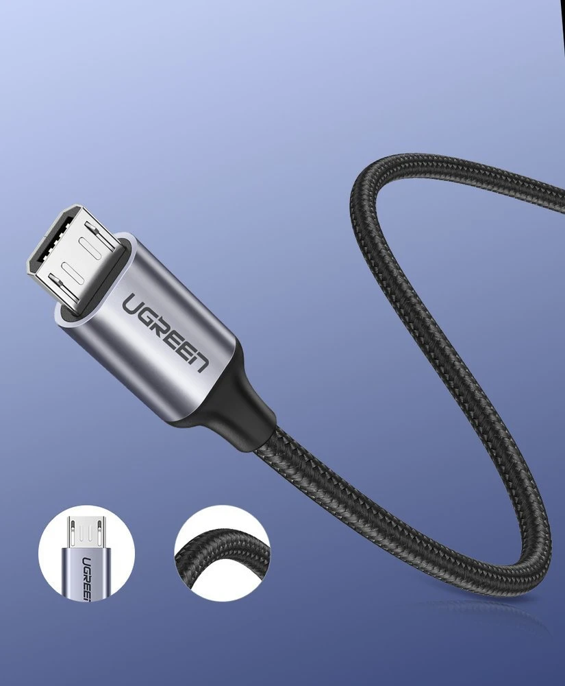 UGREEN micro USB laidas QC 3.0 2.4A 0.5m